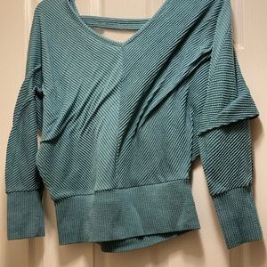 Just Be Teal V-Neck Sweater